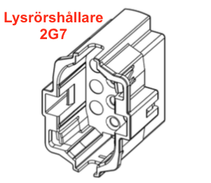 Lysrörshållare 4 pin Franke, Futurum, Cylinda