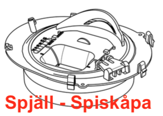 Spjäll komplett med strypbricka Franke, Futurum, Cylinda, Flexit